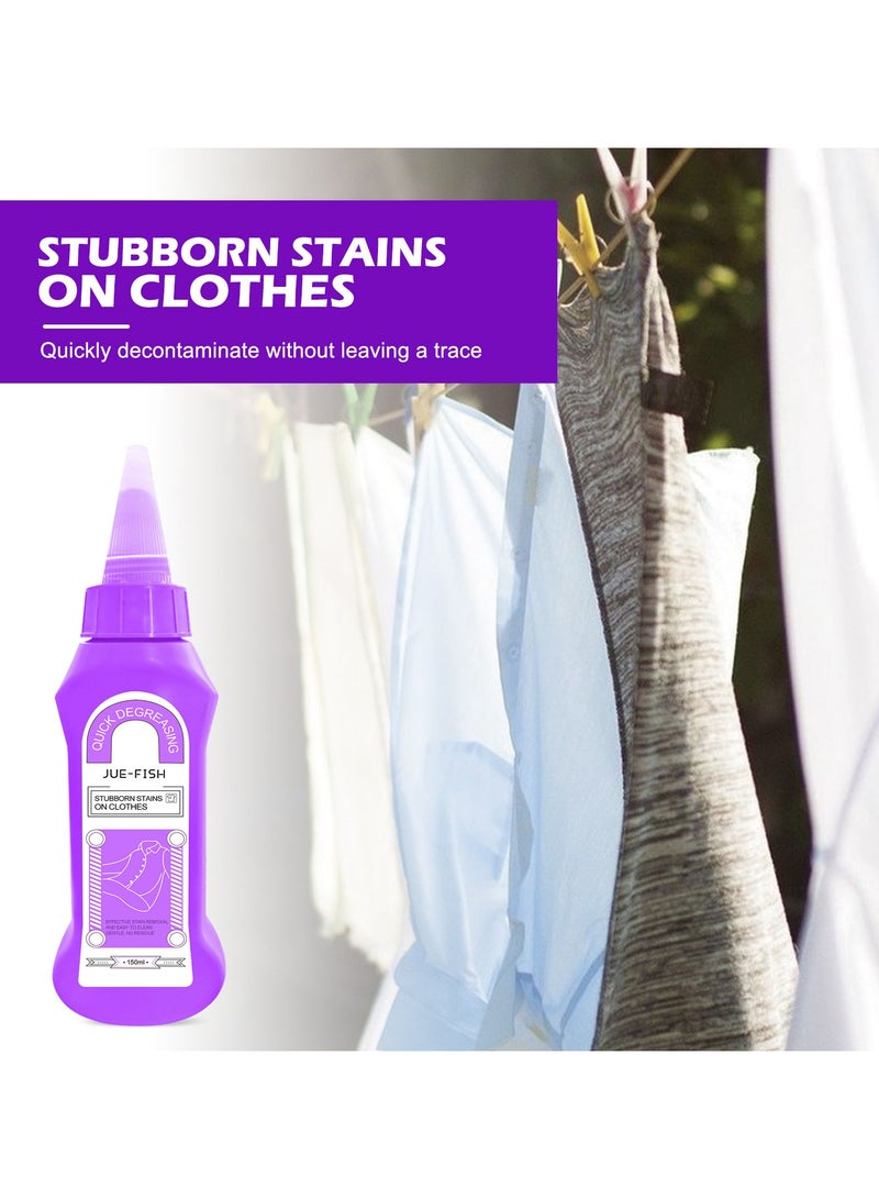 منظف الغسيل بالإنزيم النشط من Jue-Fish 150 مل مزيل بقع الغسيل ، زيت منظف ، عفن ، بقع ، بقع عنيدة - Image 2